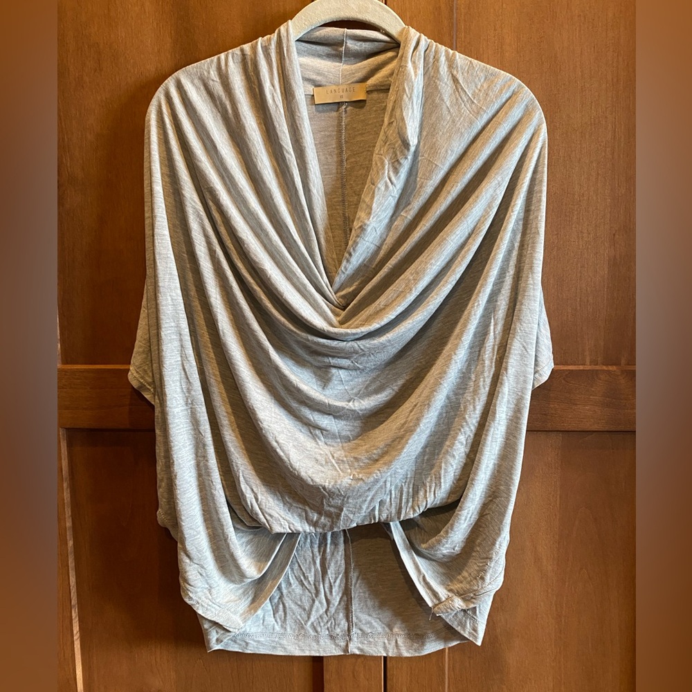 Language Soft Gray Top